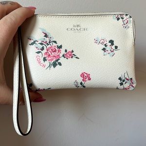 COACH Floral Print Wristlet